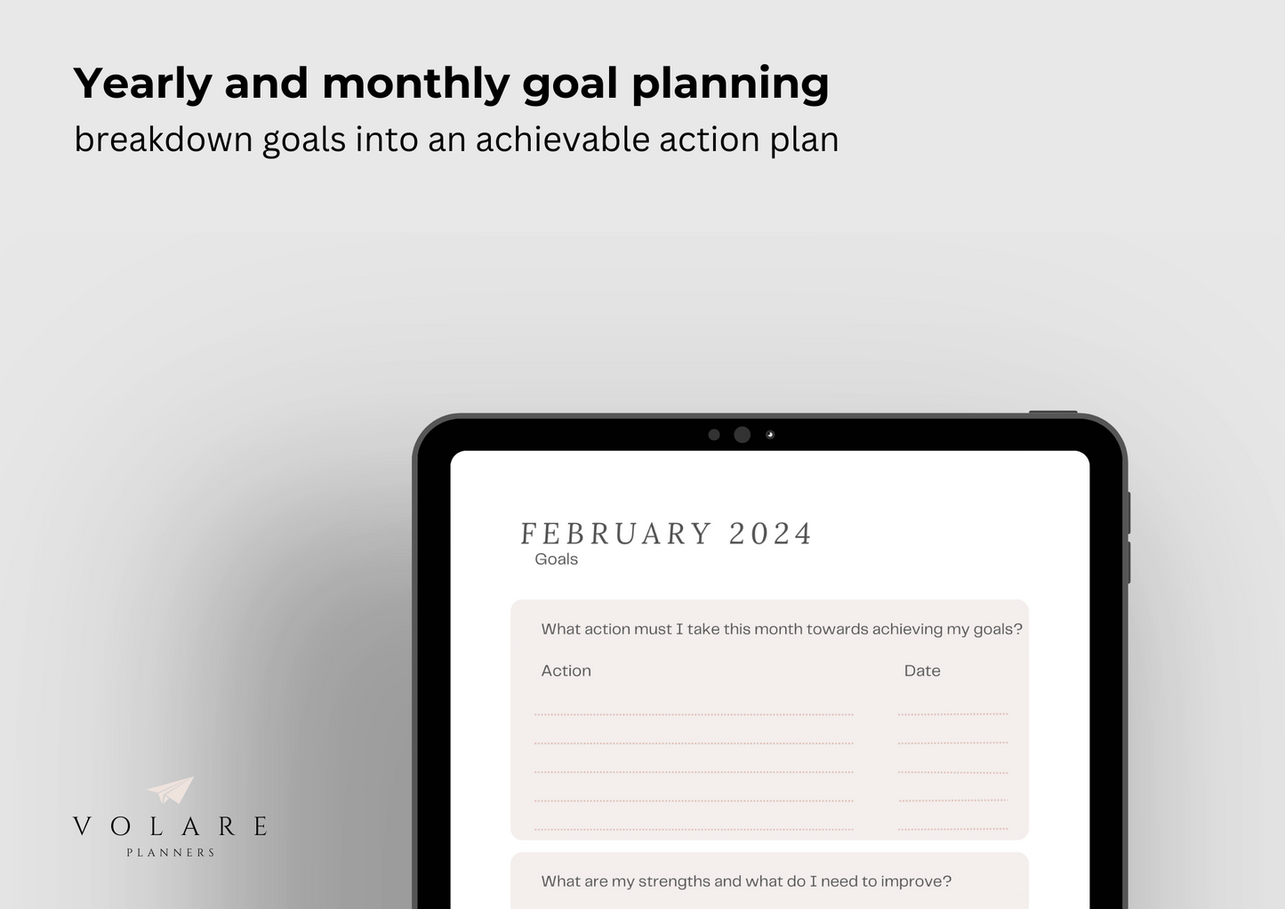 2024 Annual Goal Planner - Rose Gold