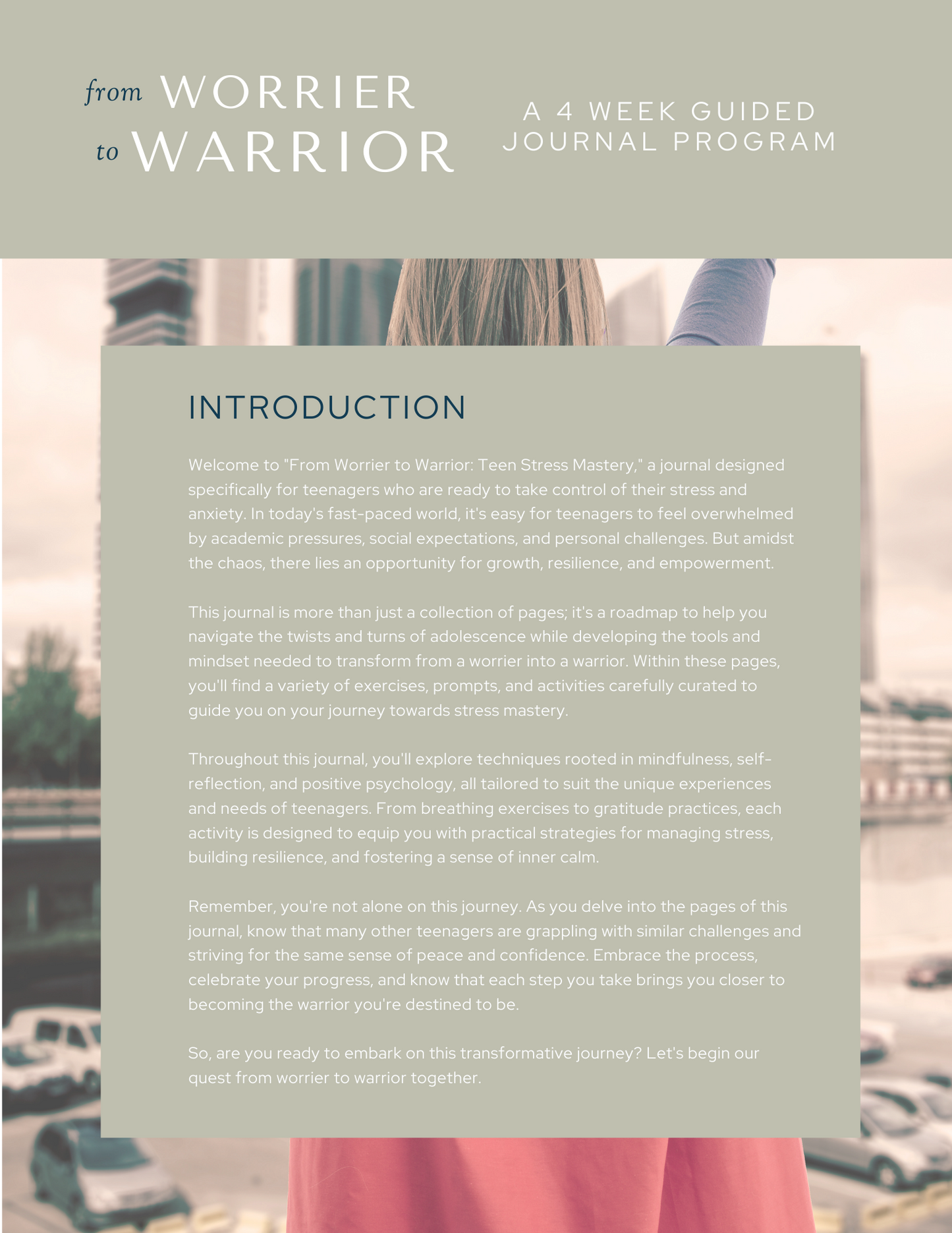 From Worrier to Warrior: Teen Stress Mastery Journal