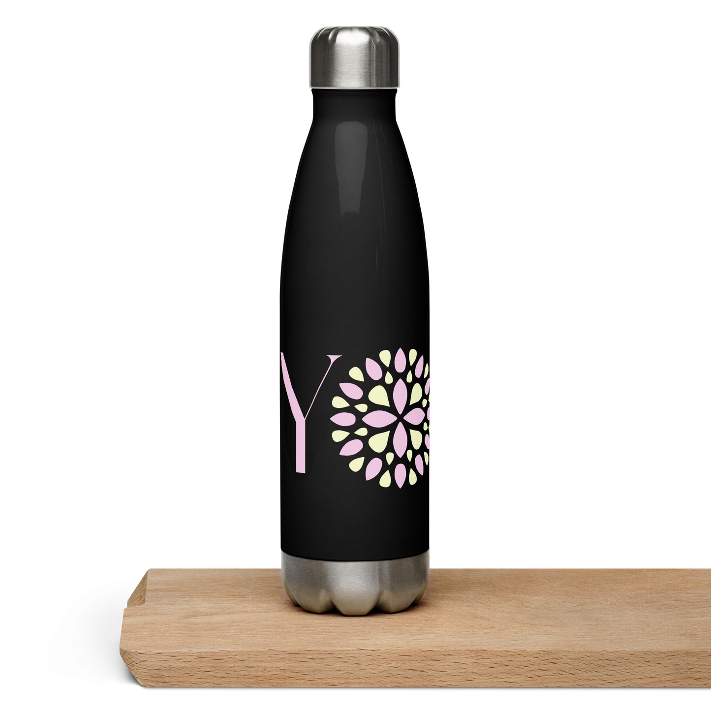 YOGA Stainless Steel Water Bottle - Pink